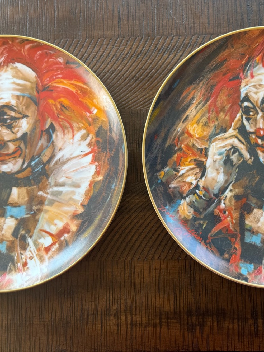 Don Ruffin A Clown Also Cries Collectible Plates
